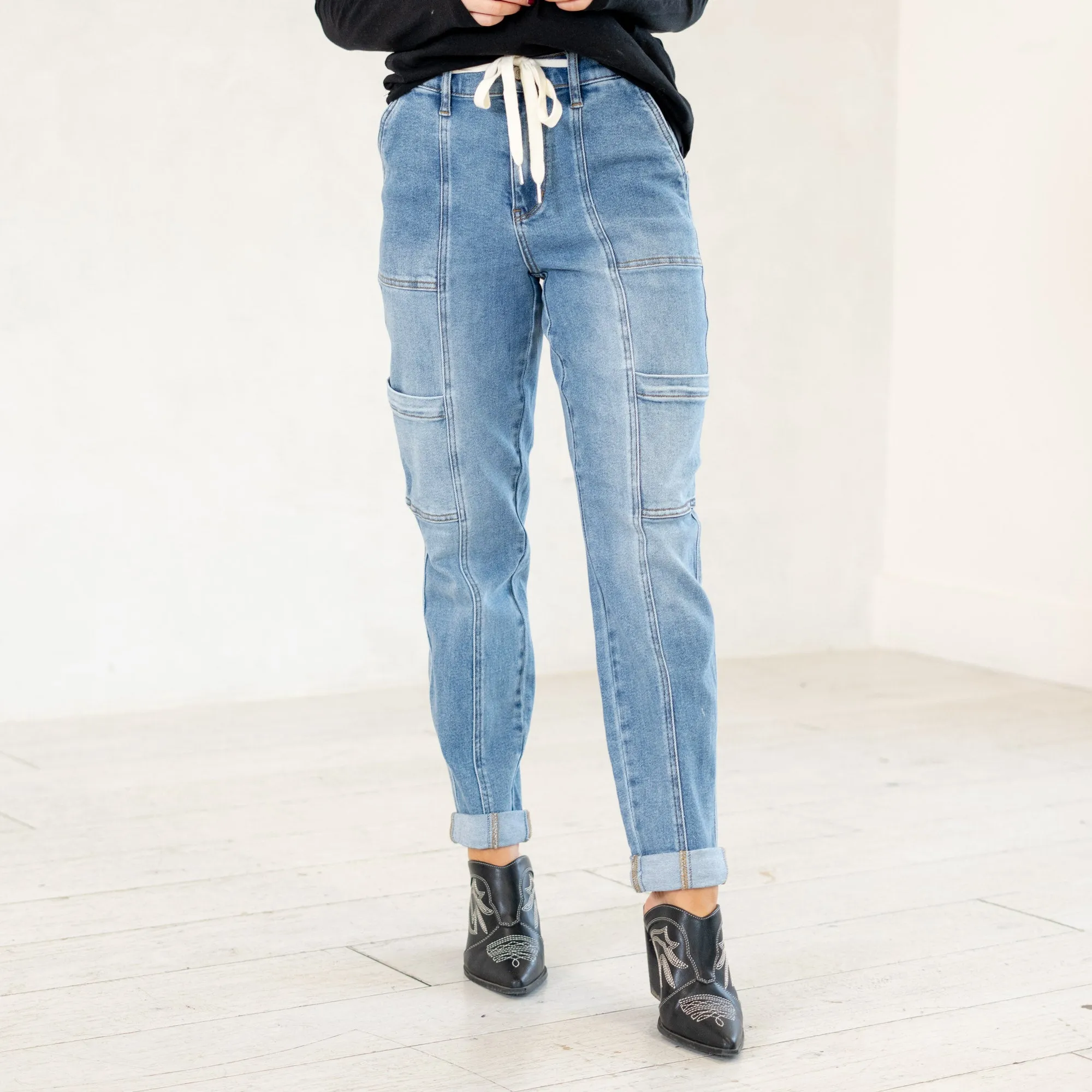 Meadow Breeze High Rise Cuffed Cargo Jogger Regular & Plus Sizes