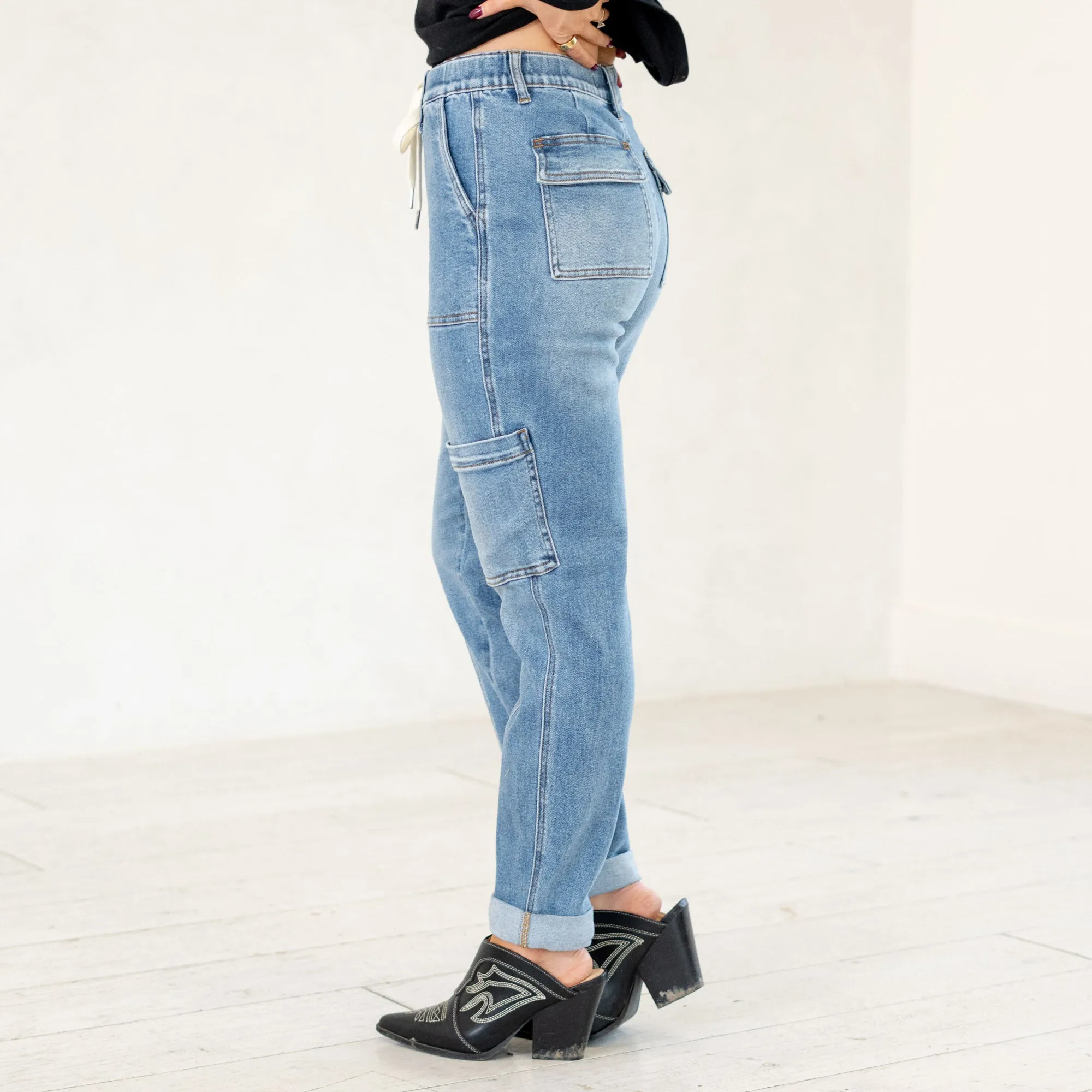 Meadow Breeze High Rise Cuffed Cargo Jogger Regular & Plus Sizes
