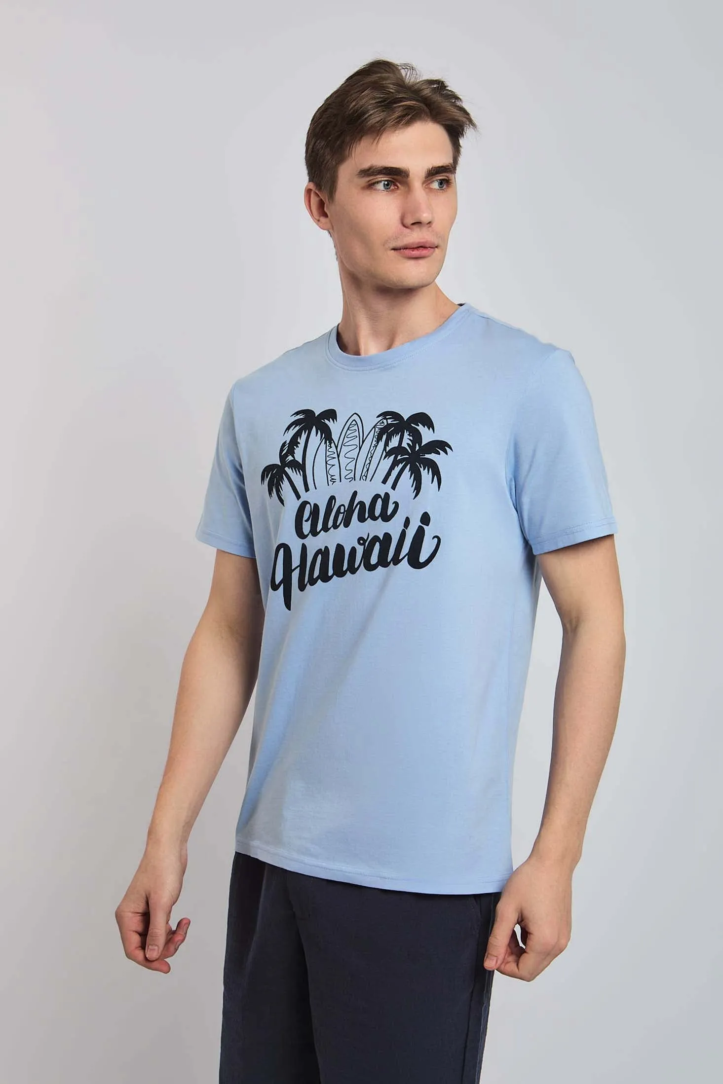 Men T-Shirt  Blue