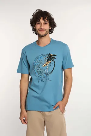 Men T-Shirt Blue