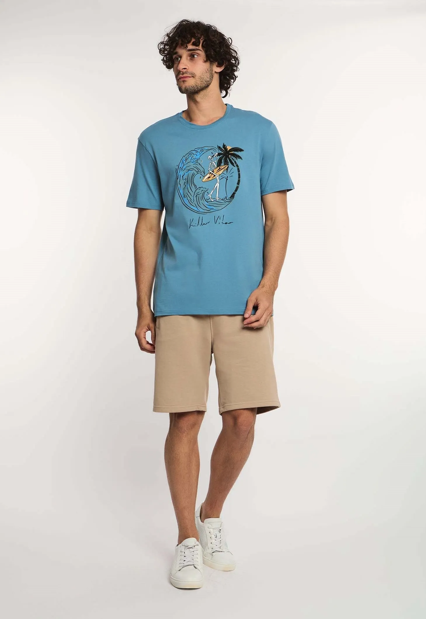 Men T-Shirt Blue