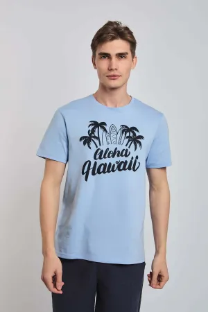 Men T-Shirt  Blue