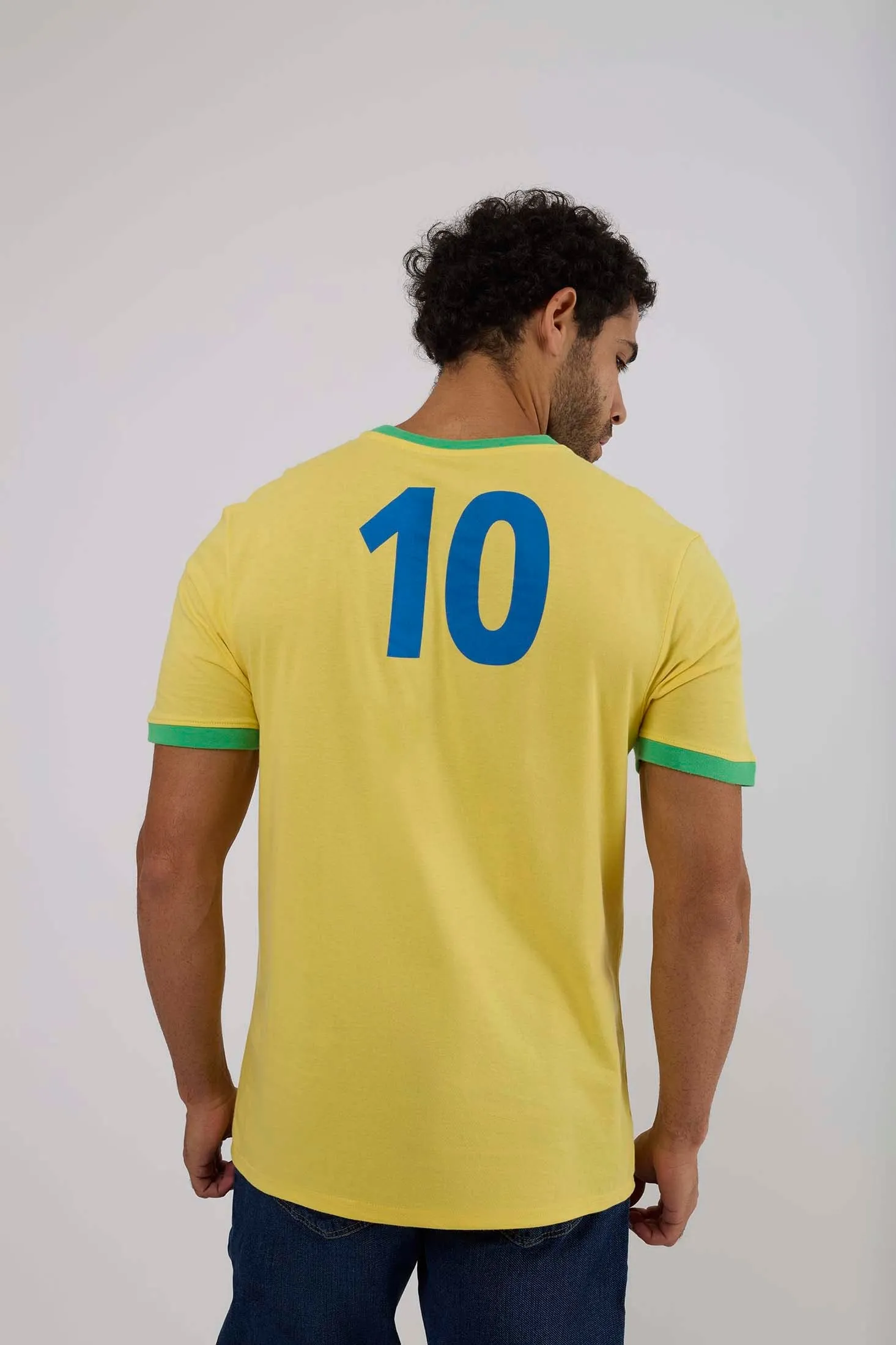 Men T-Shirt Casual Regular Fit Muscle Yellow