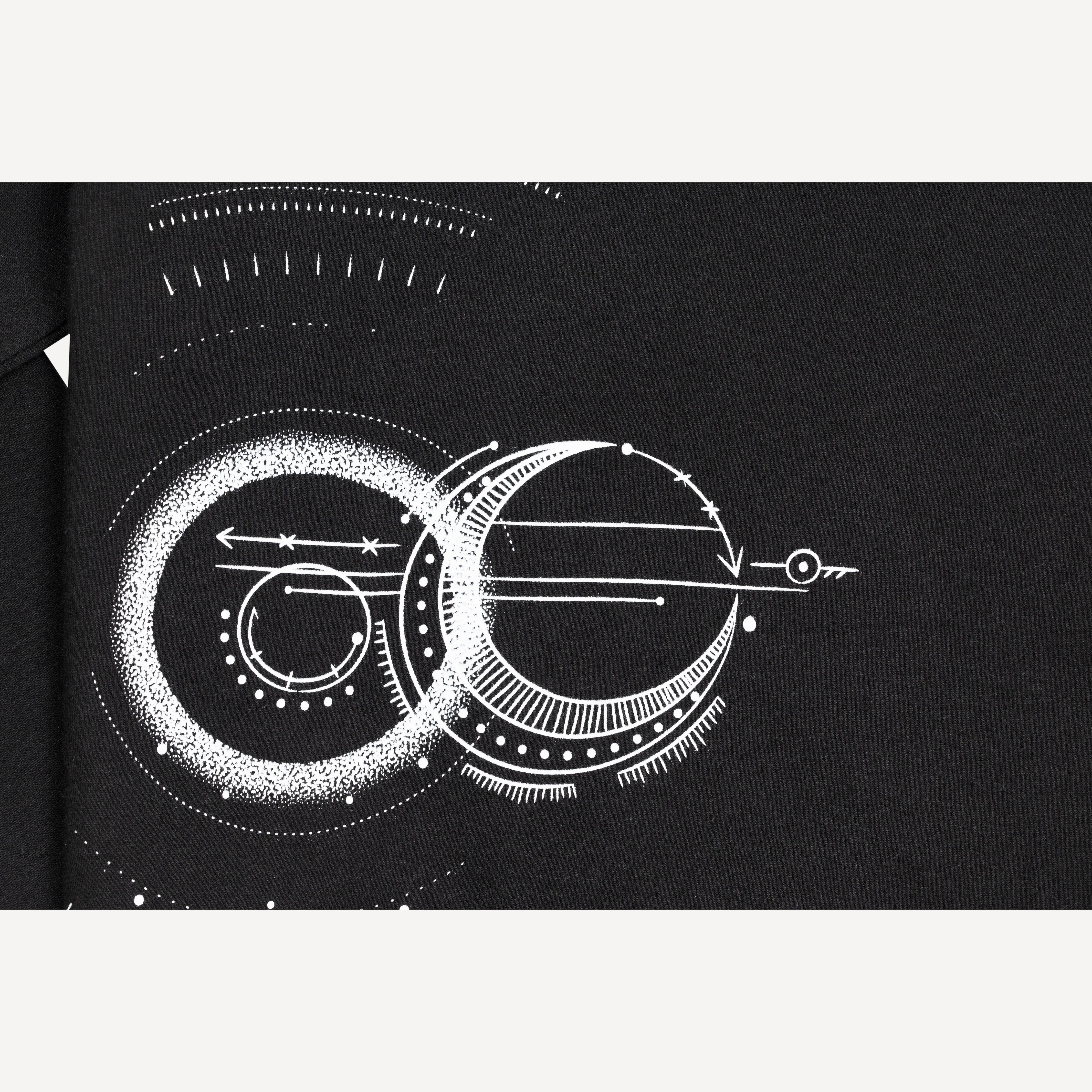 Mens Graphic Wraparound Crewneck Sweatshirt - Black / Dream