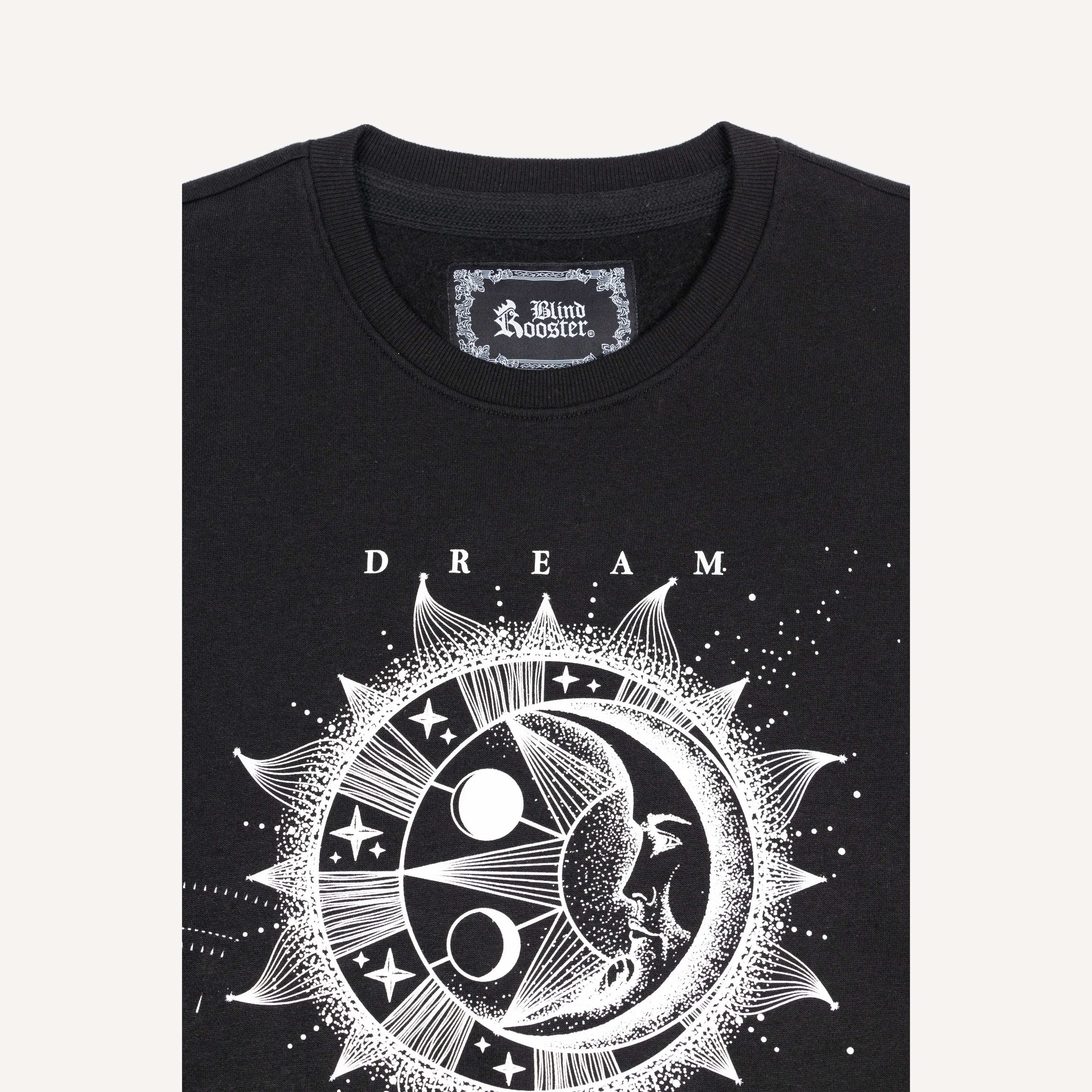Mens Graphic Wraparound Crewneck Sweatshirt - Black / Dream