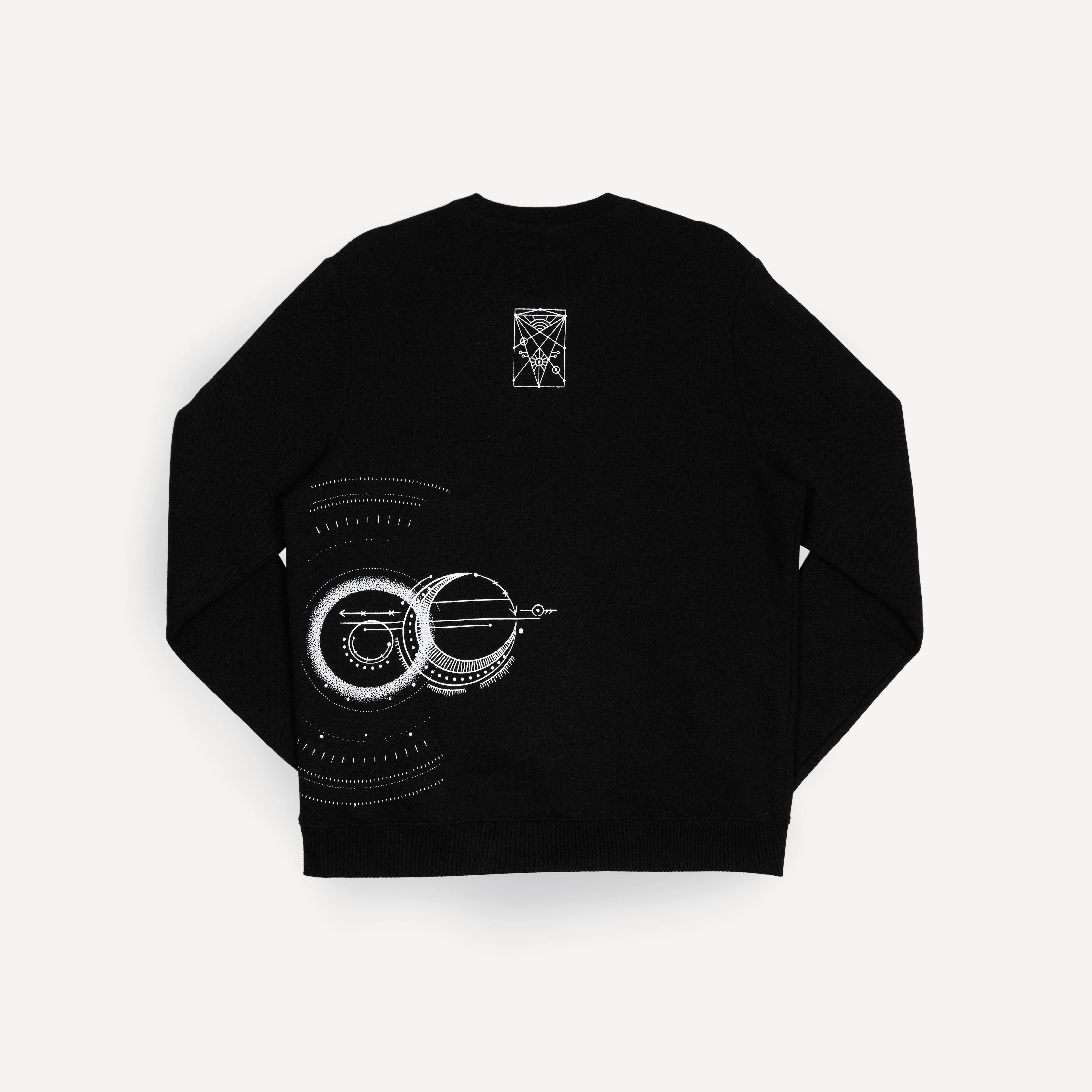 Mens Graphic Wraparound Crewneck Sweatshirt - Black / Dream