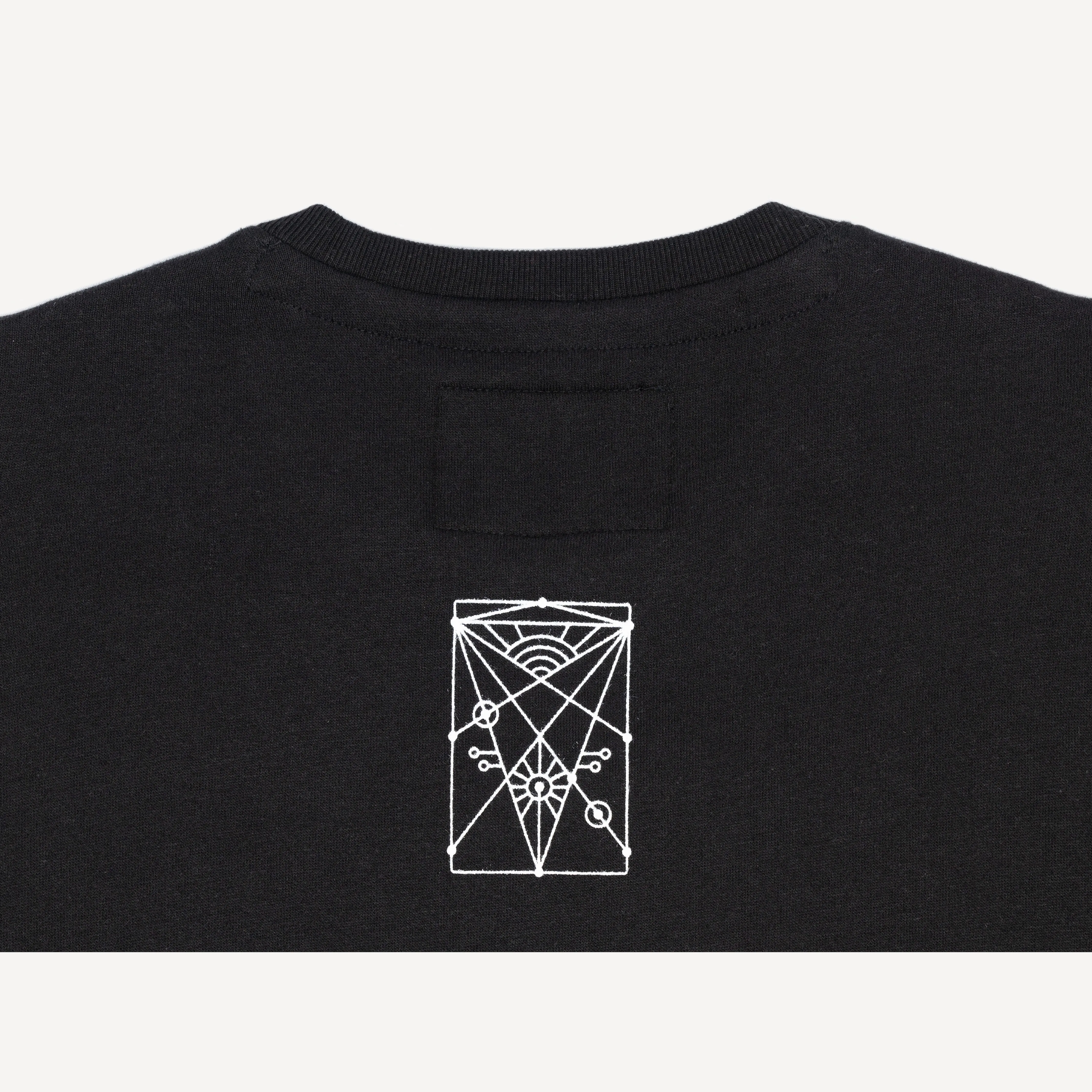 Mens Graphic Wraparound Crewneck Sweatshirt - Black / Dream