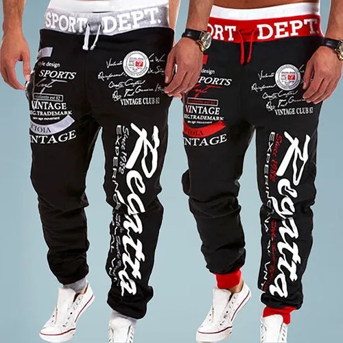 Men's Letter Printed Sport Sweat Pants Jogging Jogger Trousers Tracksuit Bottoms