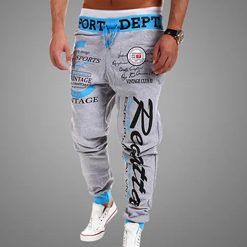 Men's Letter Printed Sport Sweat Pants Jogging Jogger Trousers Tracksuit Bottoms