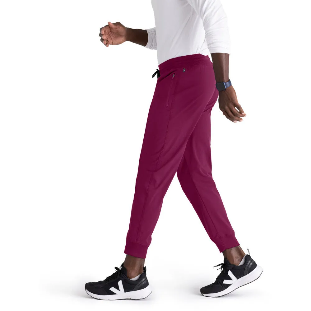Men's Murphy Jogger Scrub Pant - Greys Anatomy Spandex Stretch Collection / Color - Wine / Fit - Regular / Sizes - XS, S, M, L, XL, 2XL, 3XL by Barco Uniforms