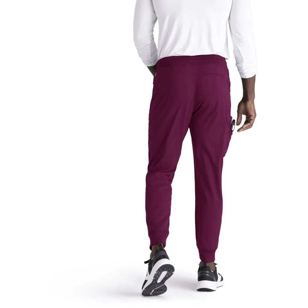 Men's Murphy Jogger Scrub Pant - Greys Anatomy Spandex Stretch Collection / Color - Wine / Fit - Regular / Sizes - XS, S, M, L, XL, 2XL, 3XL by Barco Uniforms