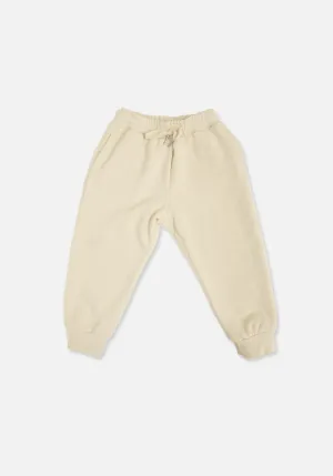 Miann & Co Kids - Fleece Cuffed Track Pants - Bone