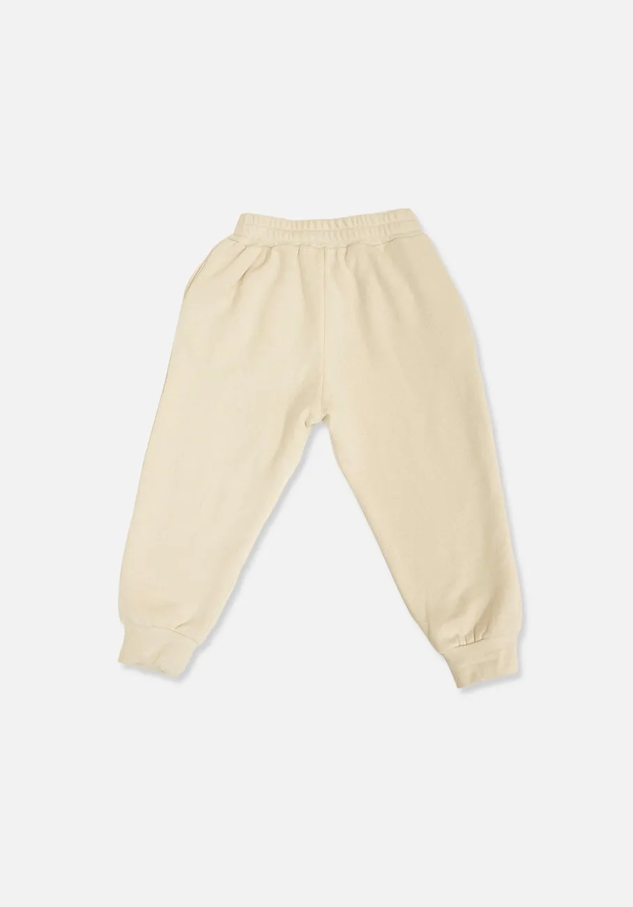 Miann & Co Kids - Fleece Cuffed Track Pants - Bone