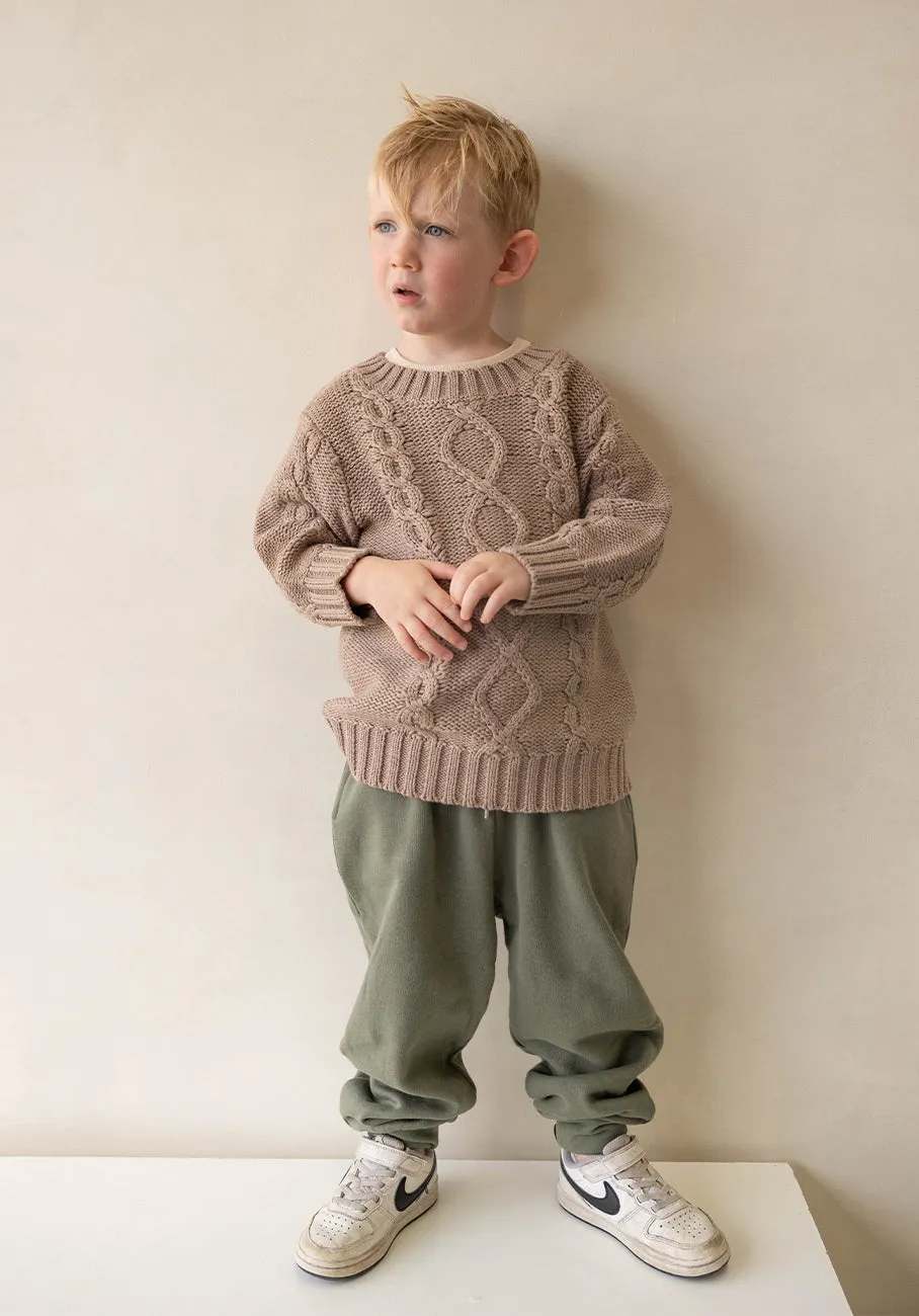 Miann & Co Kids - Fleece Cuffed Track Pants - Sage