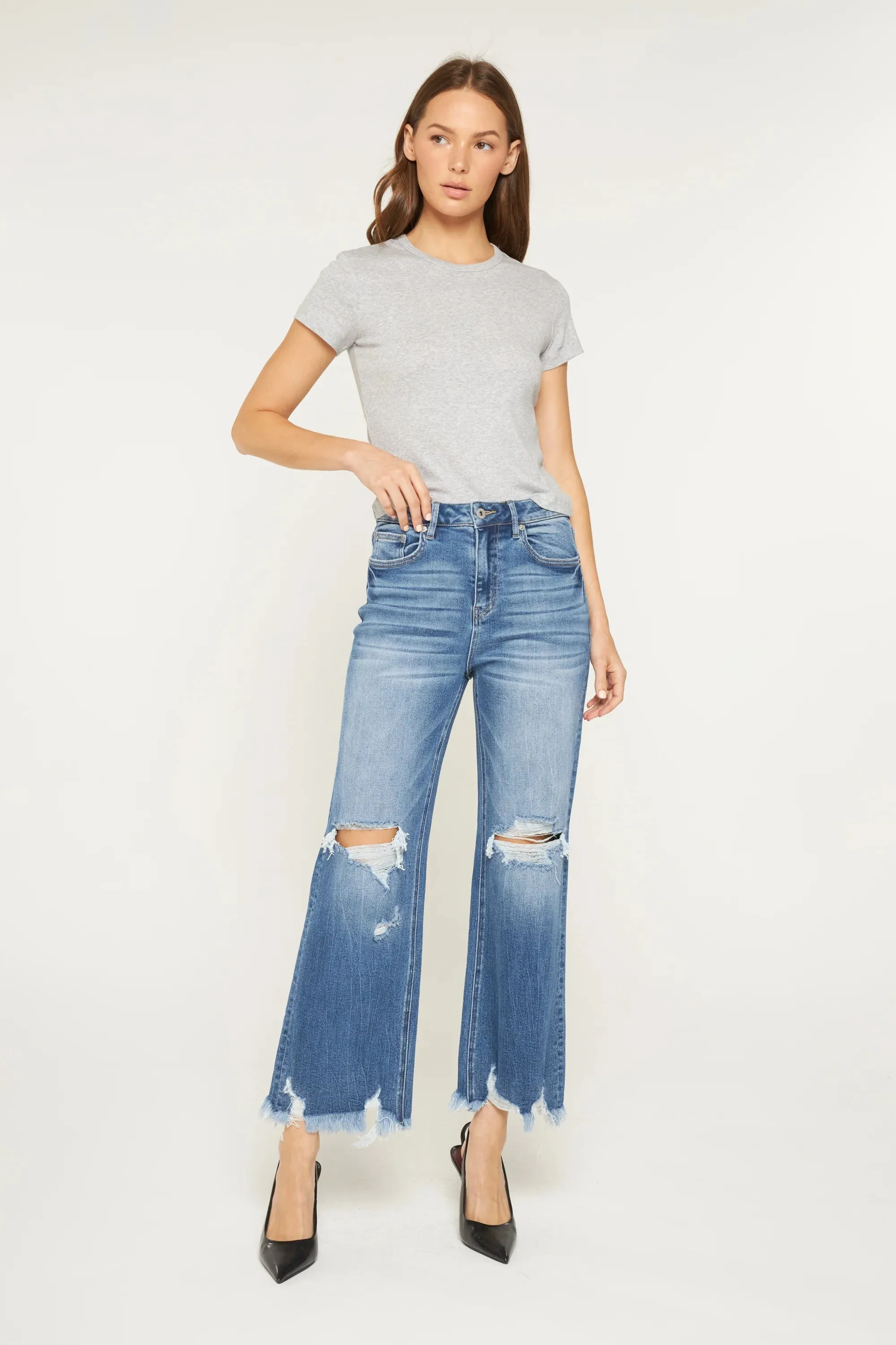 Mica Jeans - Super High Distressed Jeans