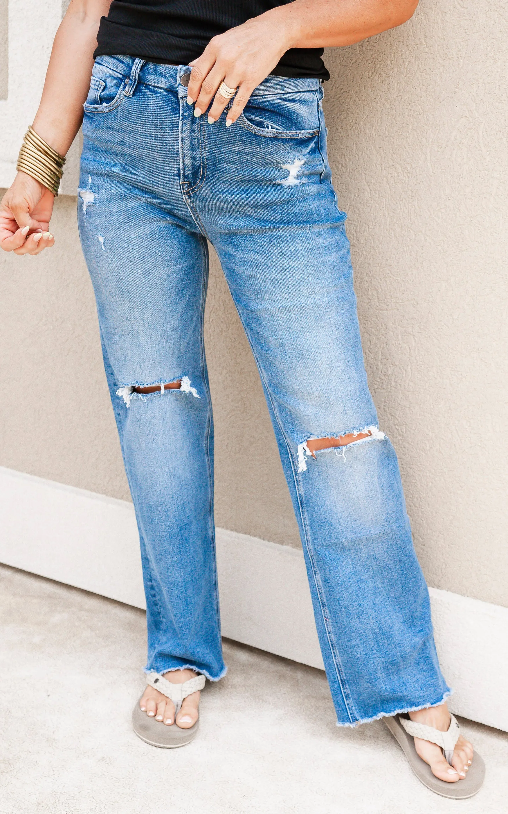 MICA | The Karlie Super High Rise Wide Leg Denim Jeans*