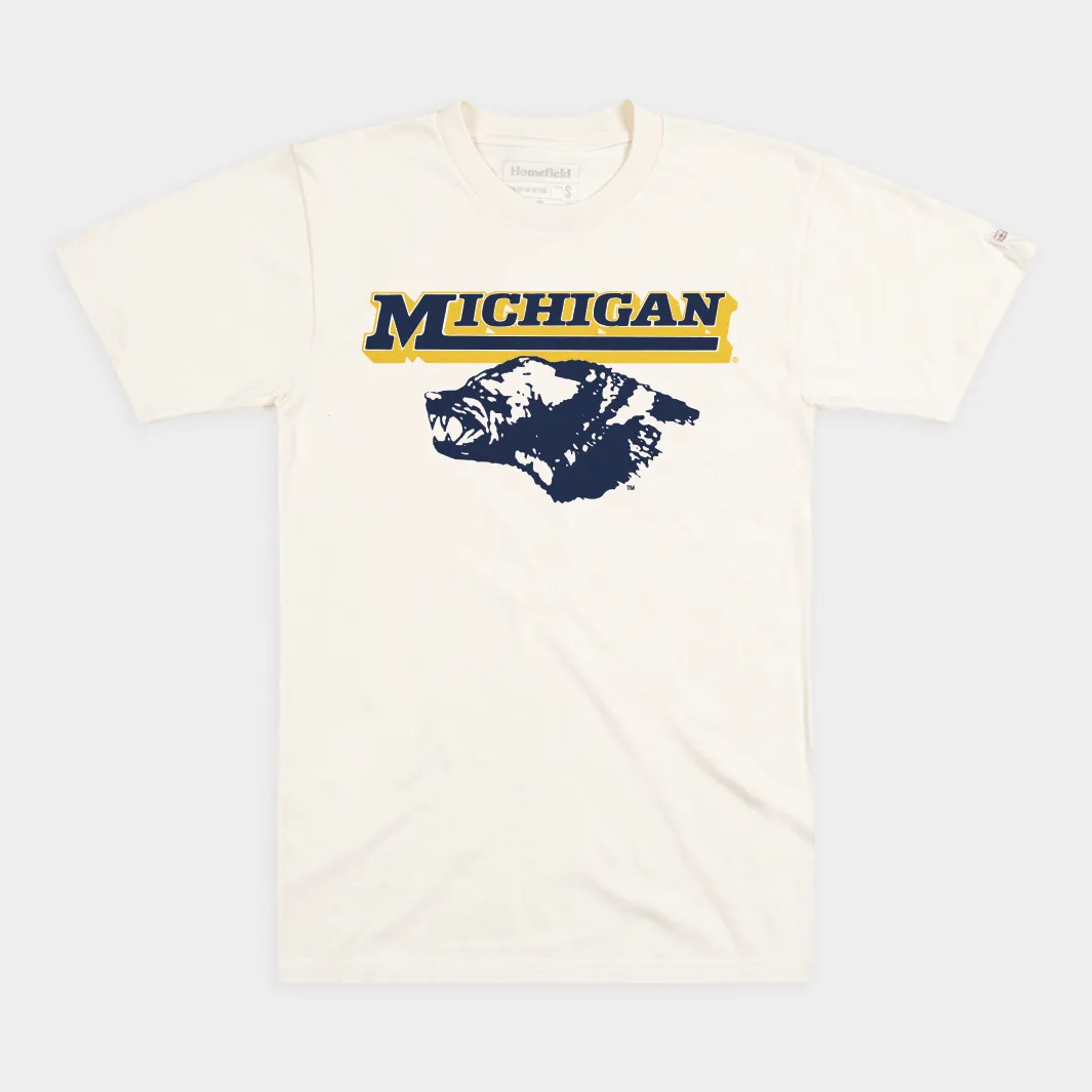 Michigan Football 1980s Helmet Sticker Tee