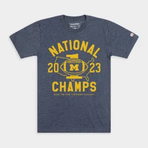 Michigan Football 2023 National Champs Retro Tee