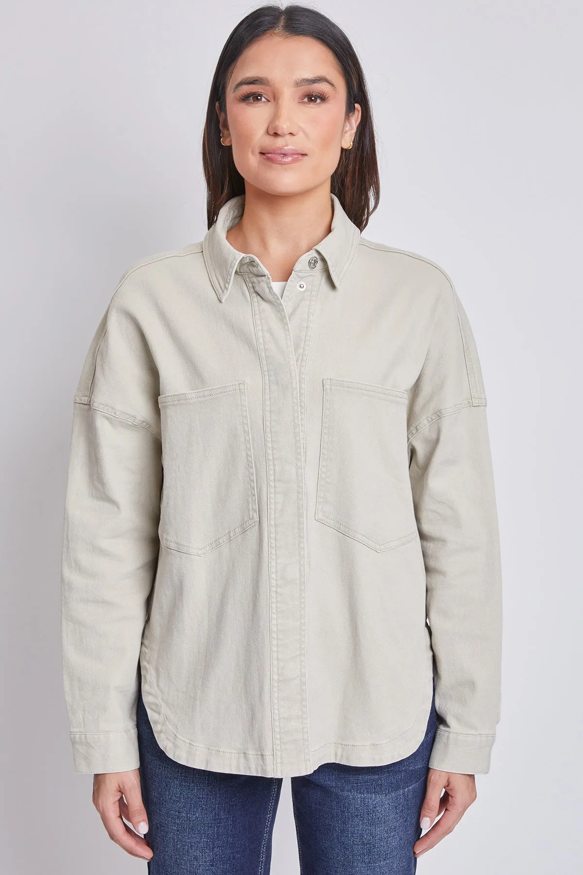 Missy Oversized Shacket with Front Patch Pockets, Pack of 6