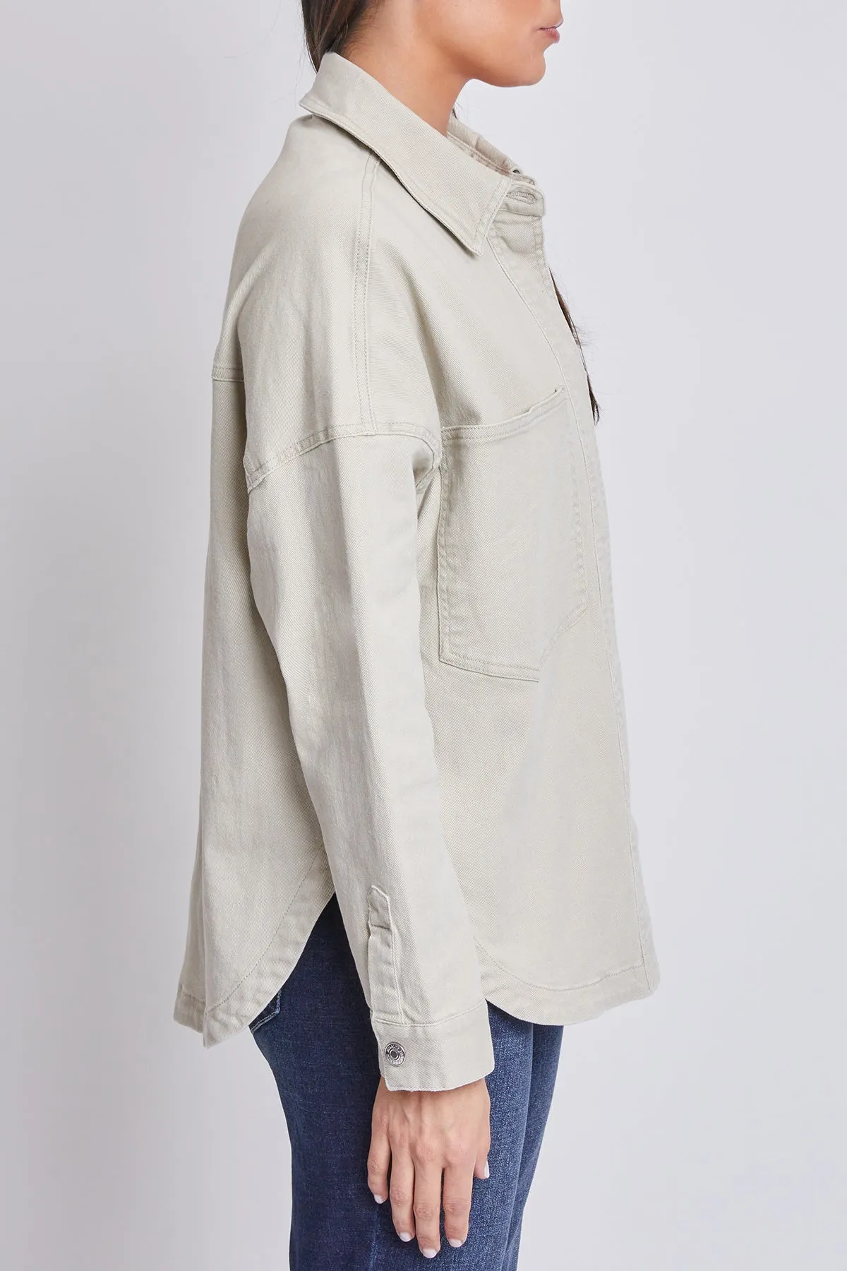 Missy Oversized Shacket with Front Patch Pockets, Pack of 6