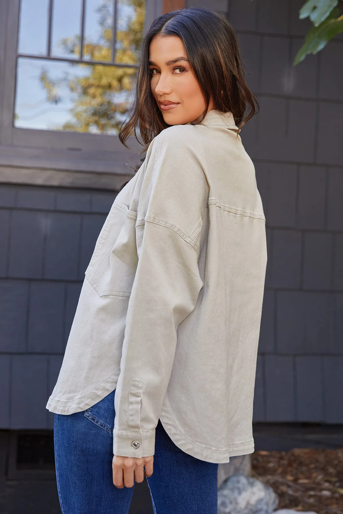 Missy Oversized Shacket with Front Patch Pockets, Pack of 6