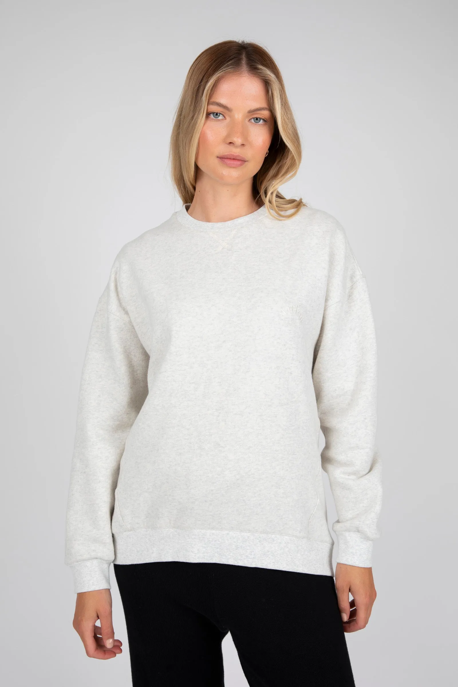 Morning Crew Neck Sweat - Fog Marle