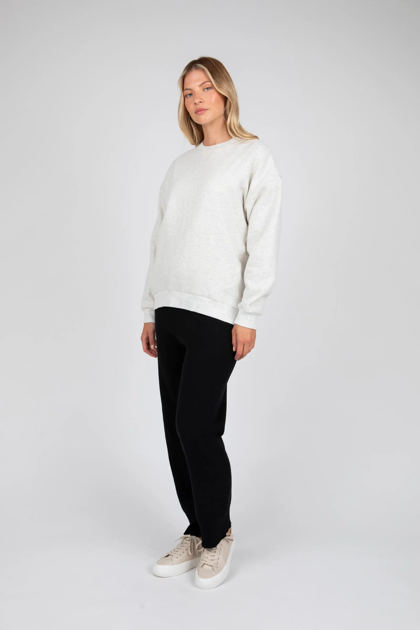 Morning Crew Neck Sweat - Fog Marle
