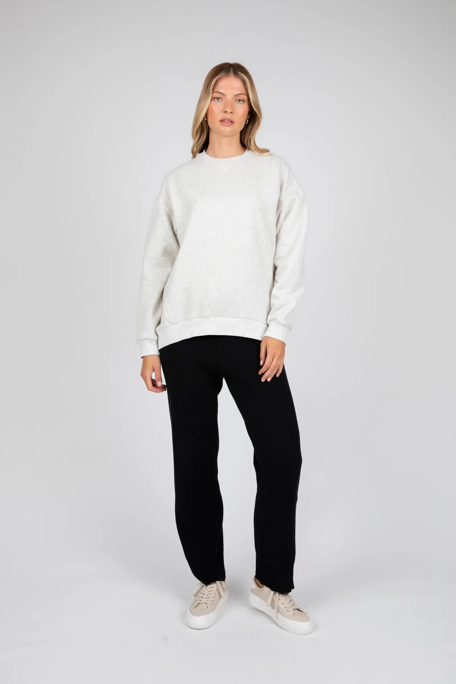 Morning Crew Neck Sweat - Fog Marle