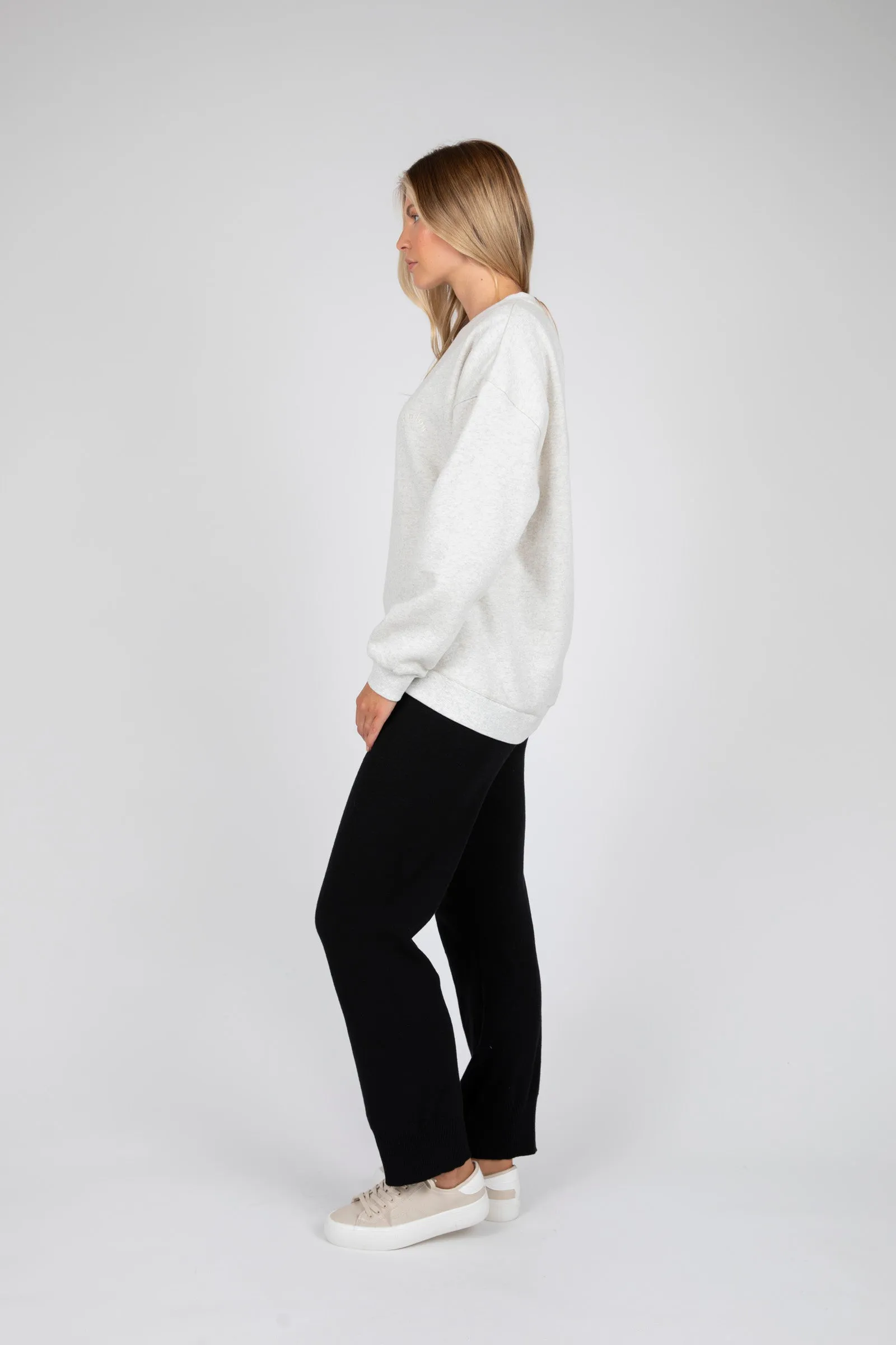 Morning Crew Neck Sweat - Fog Marle