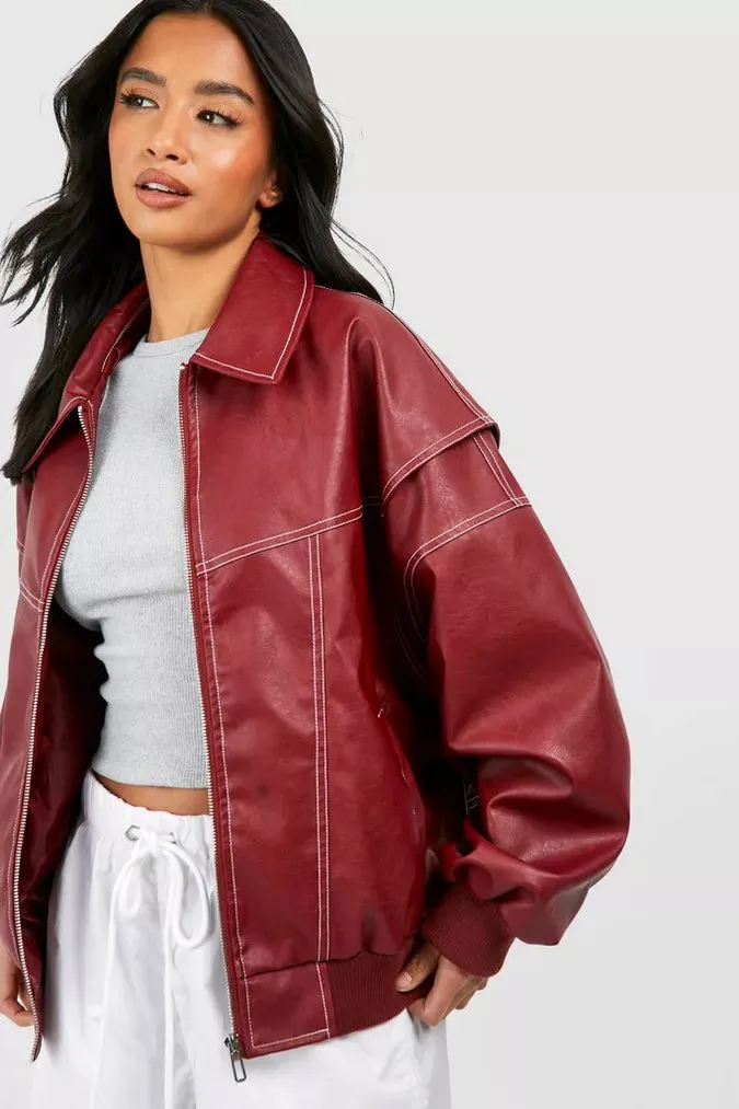 Moxie™ | Oversized Luxury Leather Jacket