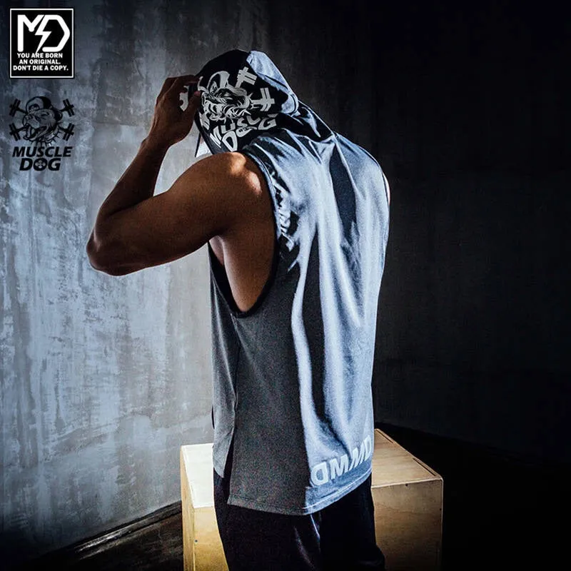 MuscleDog Graphic Sleeveless Hoodie