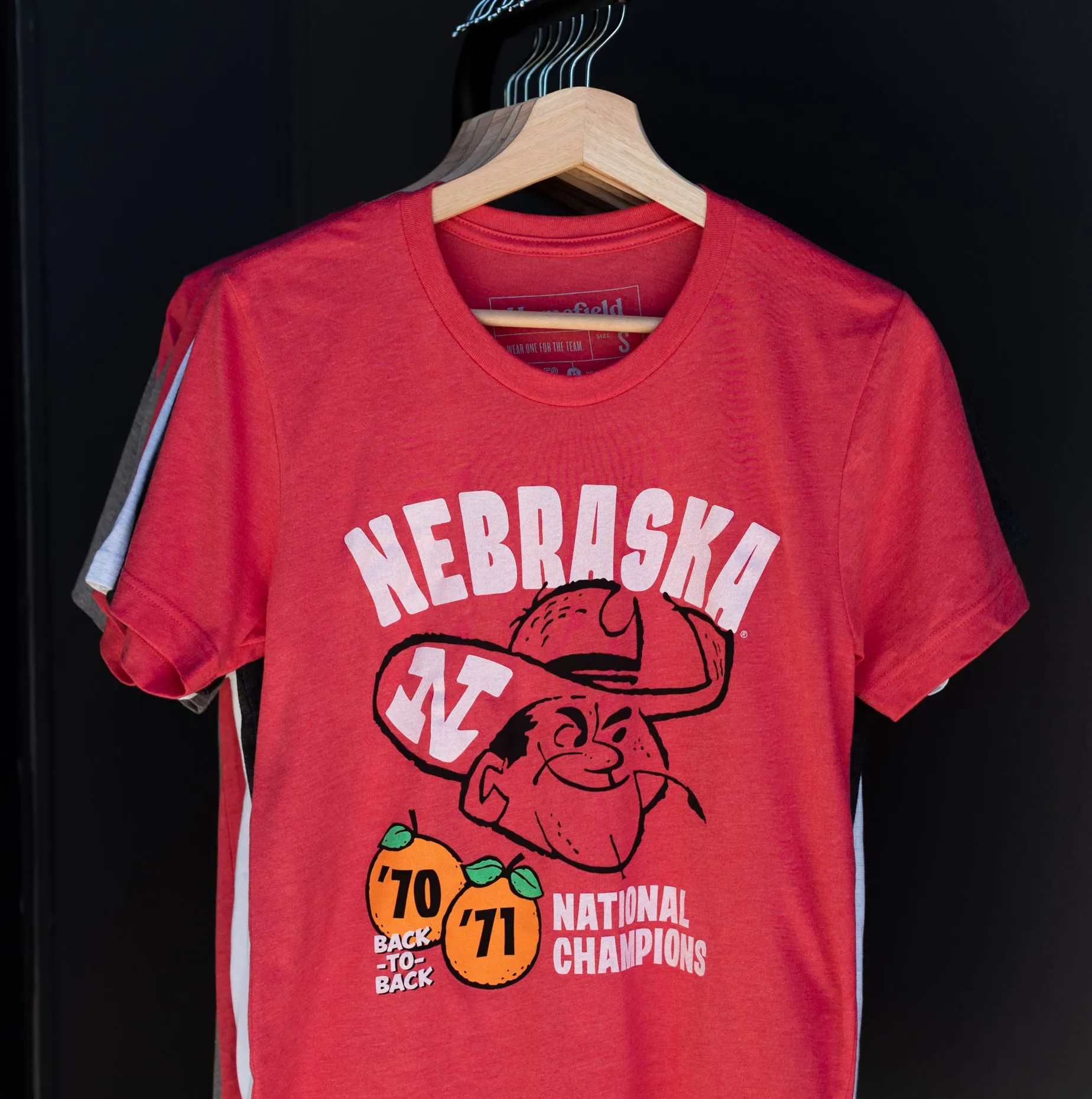 Nebraska 1970-71 National Champs Vintage Tee