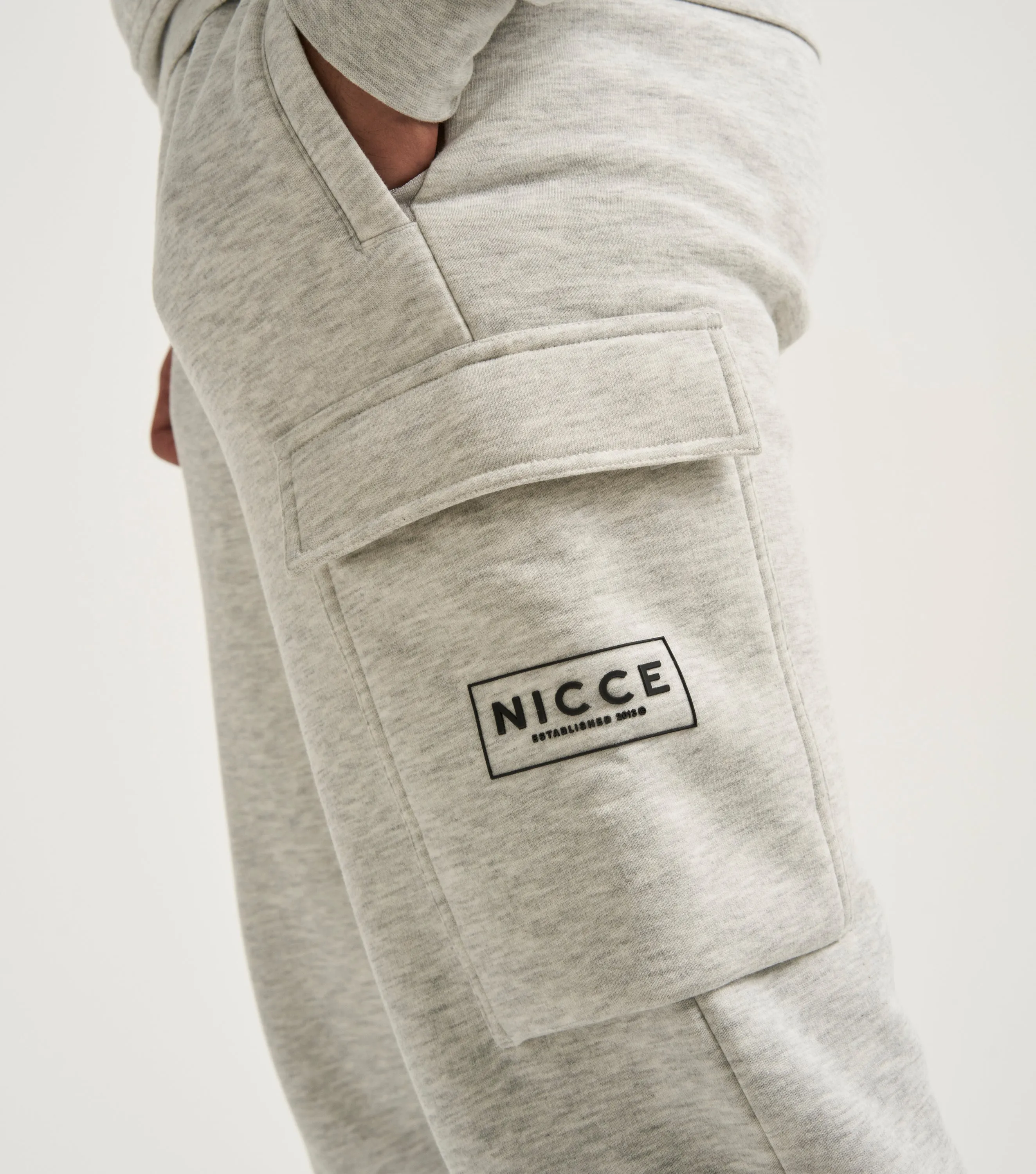 Nicce Cargo Joggers Oatmeal Marl