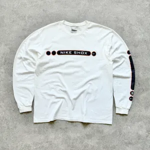 Nike SHOX RARE 2000s graphic spellout long sleeve t-shirt (M)