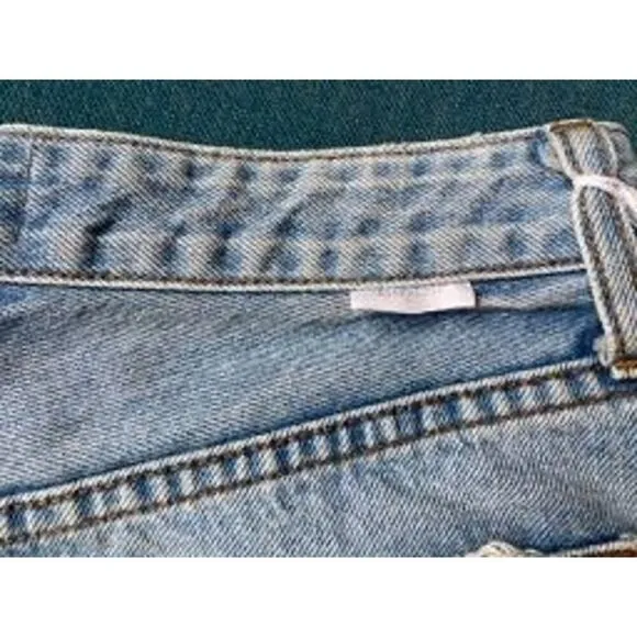 NWT BOYISH Distressed Denim Cutoff Jean Shorts 100% Cotton Raw Frayed Hemline 26