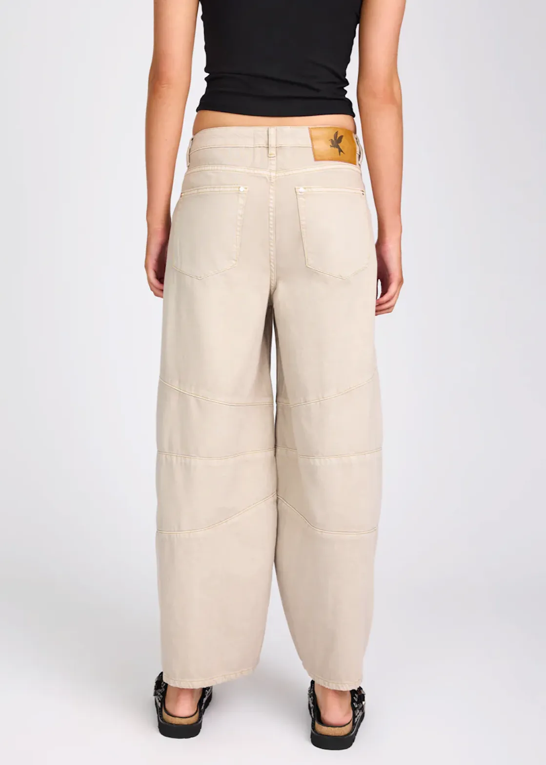 ONE TEASPOON Dove Barrel Mid Waist Denim Jeans - Stone