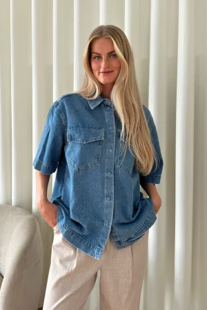 ONLSophie Oversized Skjorte - Lyseblå Denim