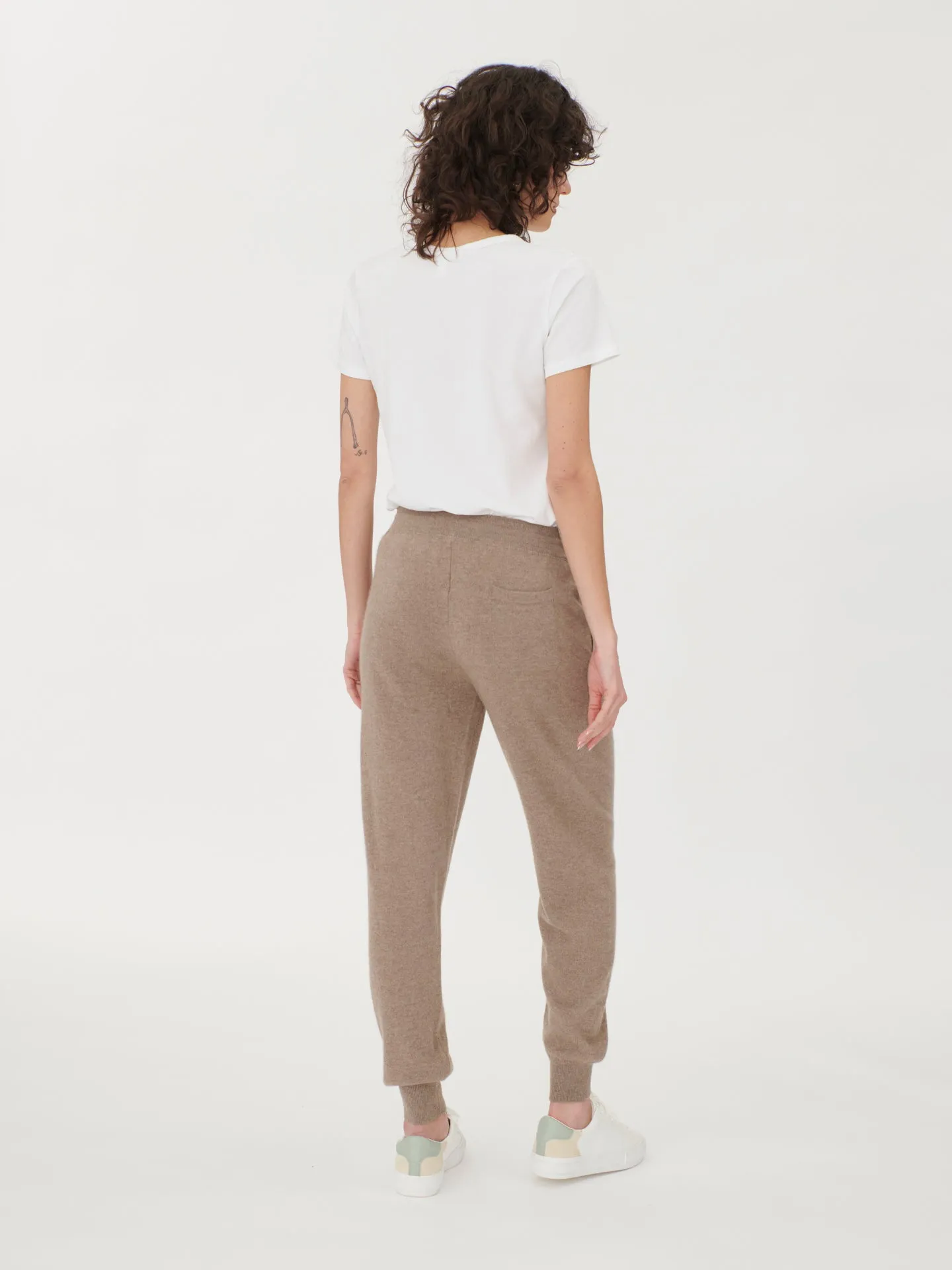 Organic Cashmere Colour Cuffed Jogger