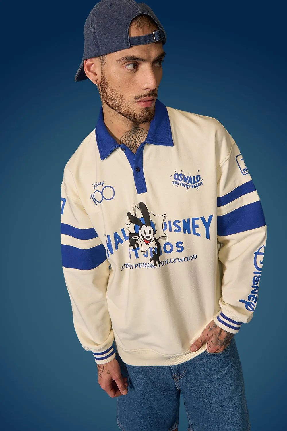 Oswald Oversized Collared Sweatshirt