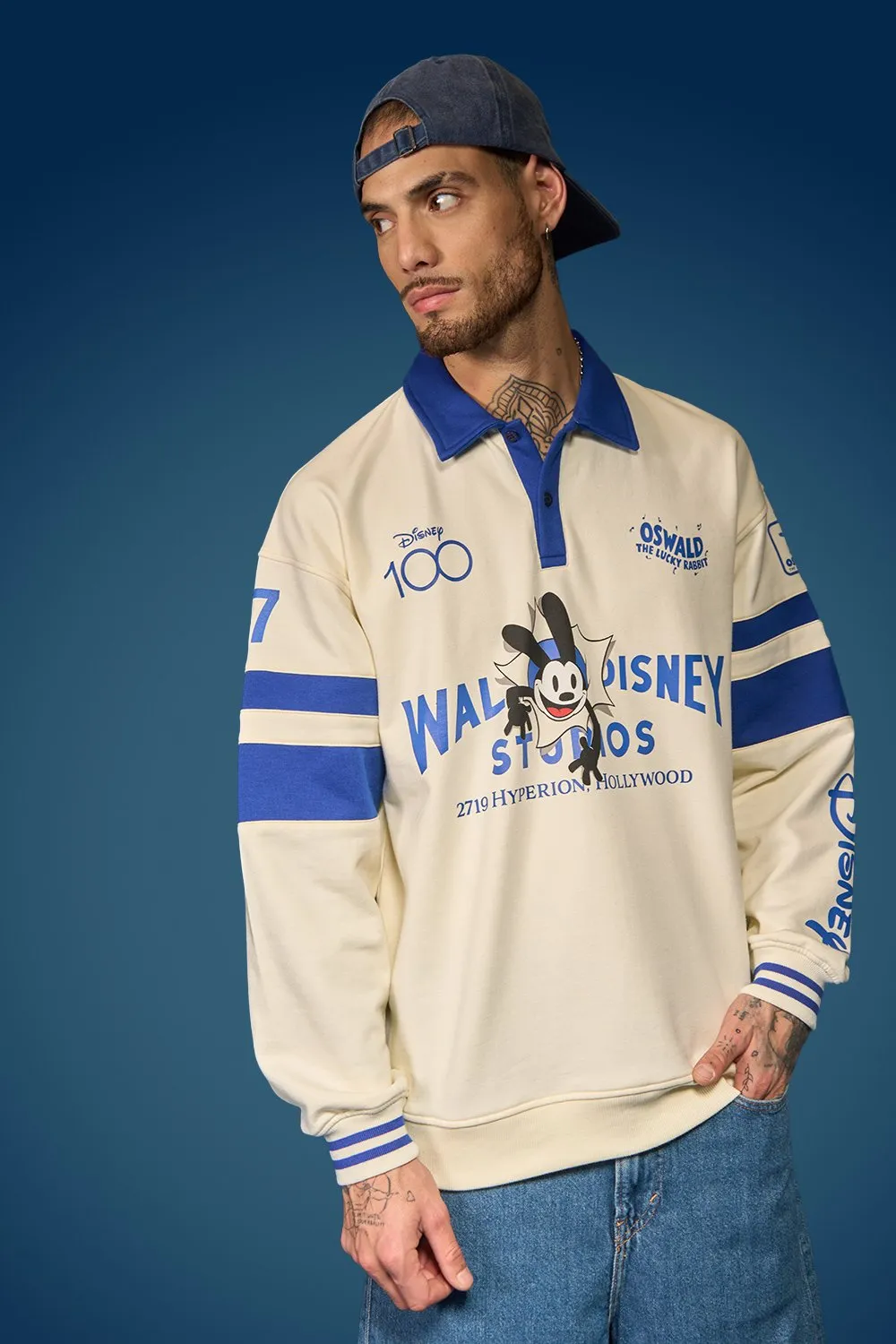 Oswald Oversized Collared Sweatshirt