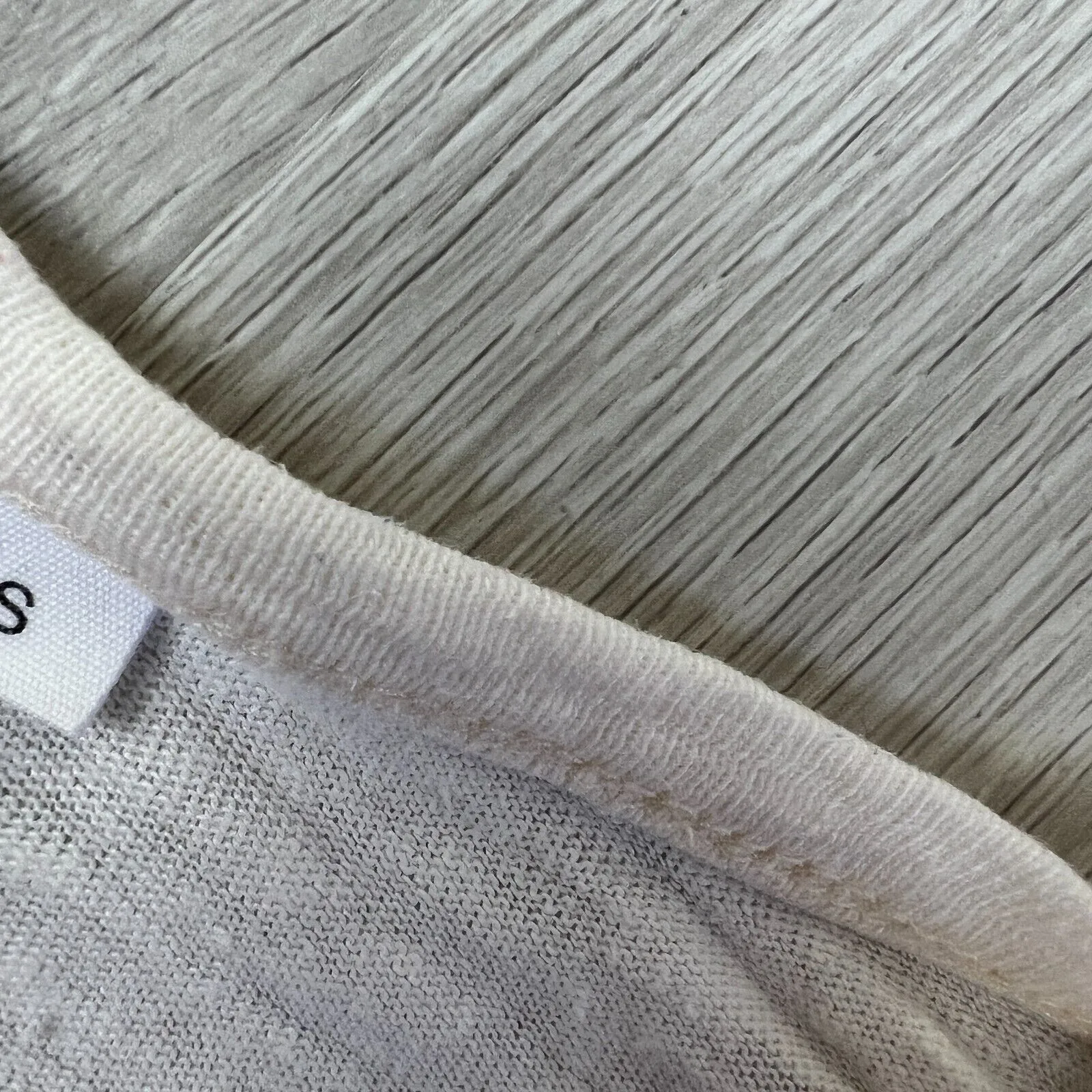 Outland Denim Womens White Linen Oversized Cropped T-Shirt Size Small