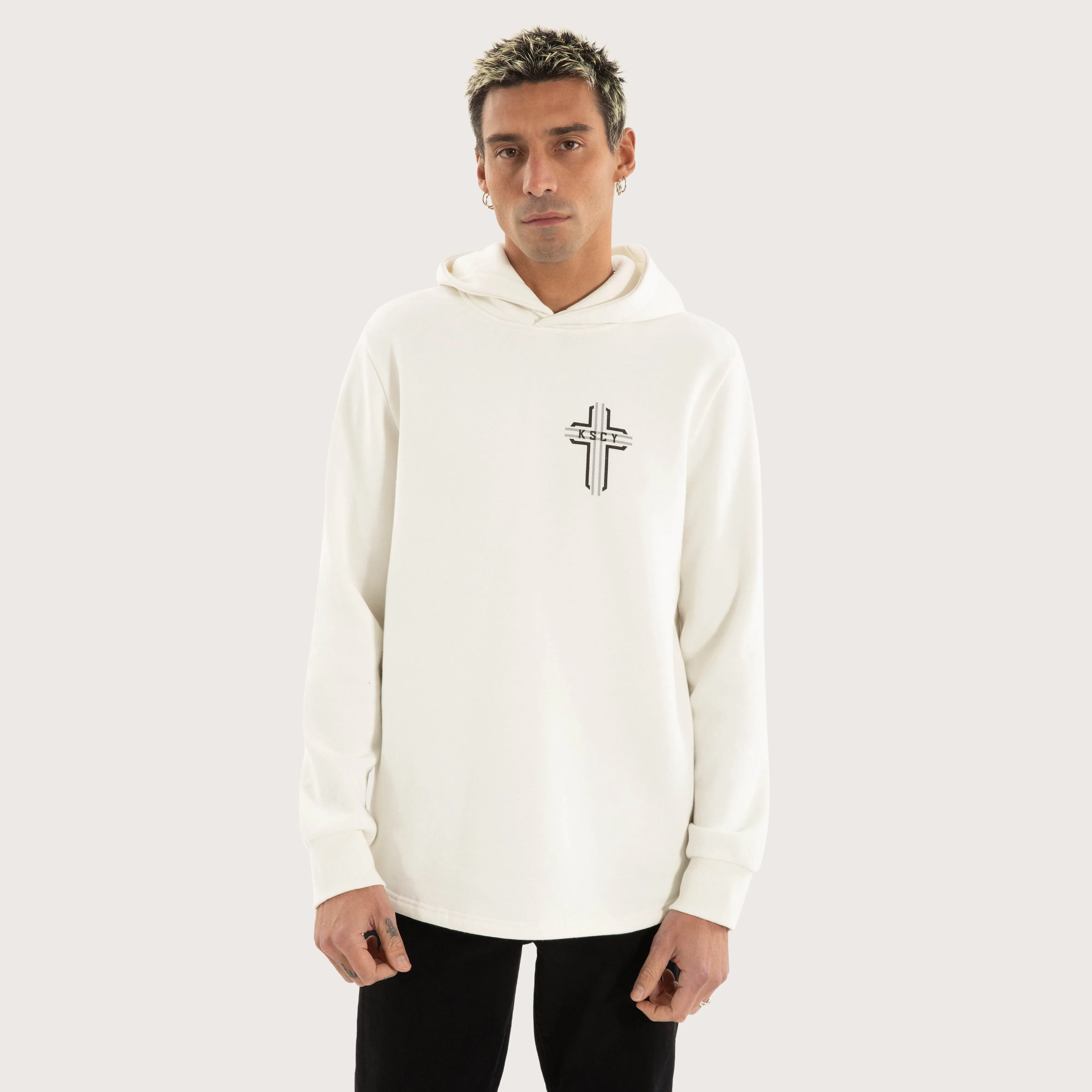 Outpost Dual Curved Hoodie Blanc de Blanc