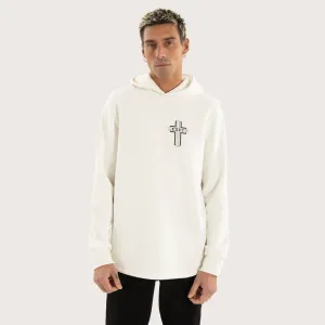 Outpost Dual Curved Hoodie Blanc de Blanc