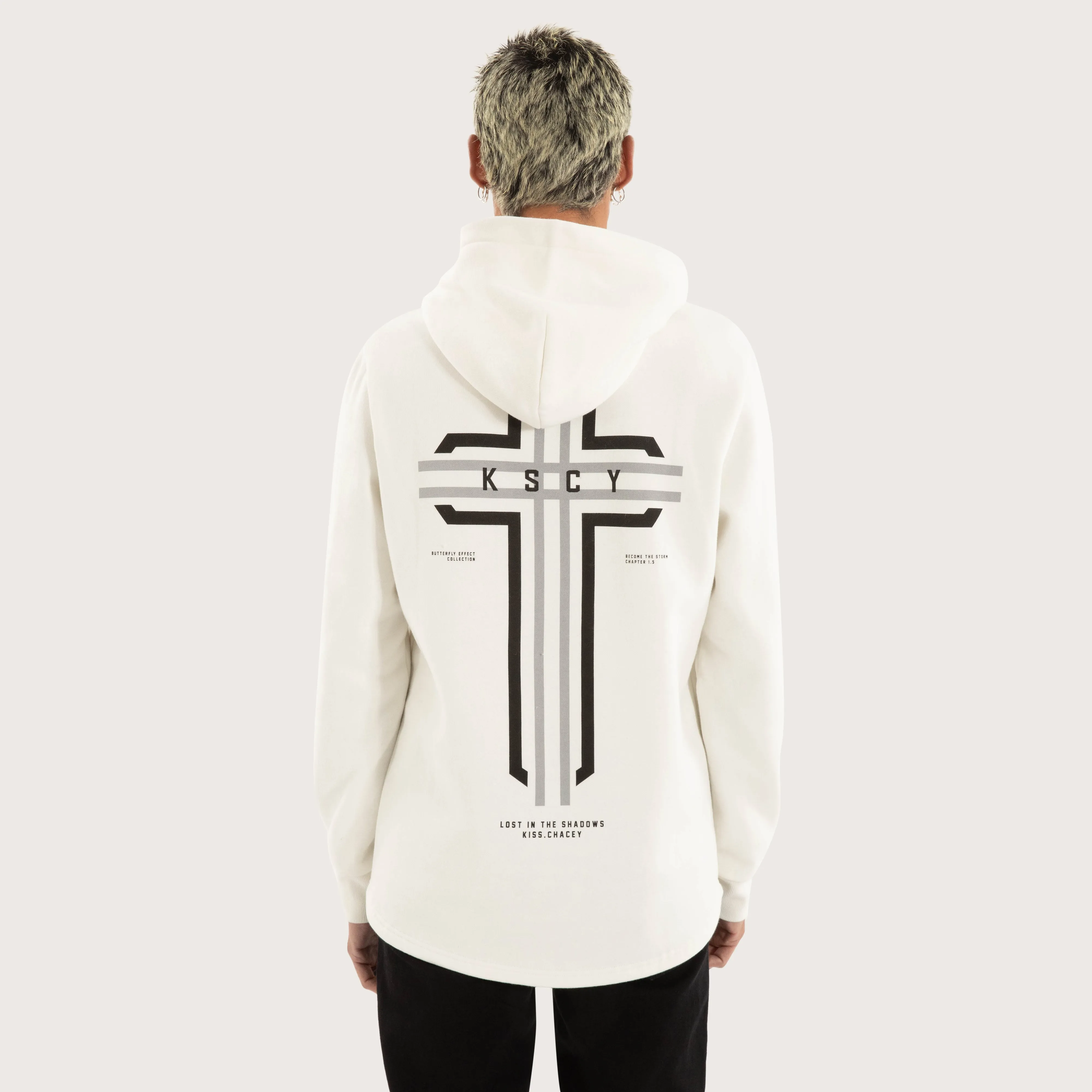 Outpost Dual Curved Hoodie Blanc de Blanc