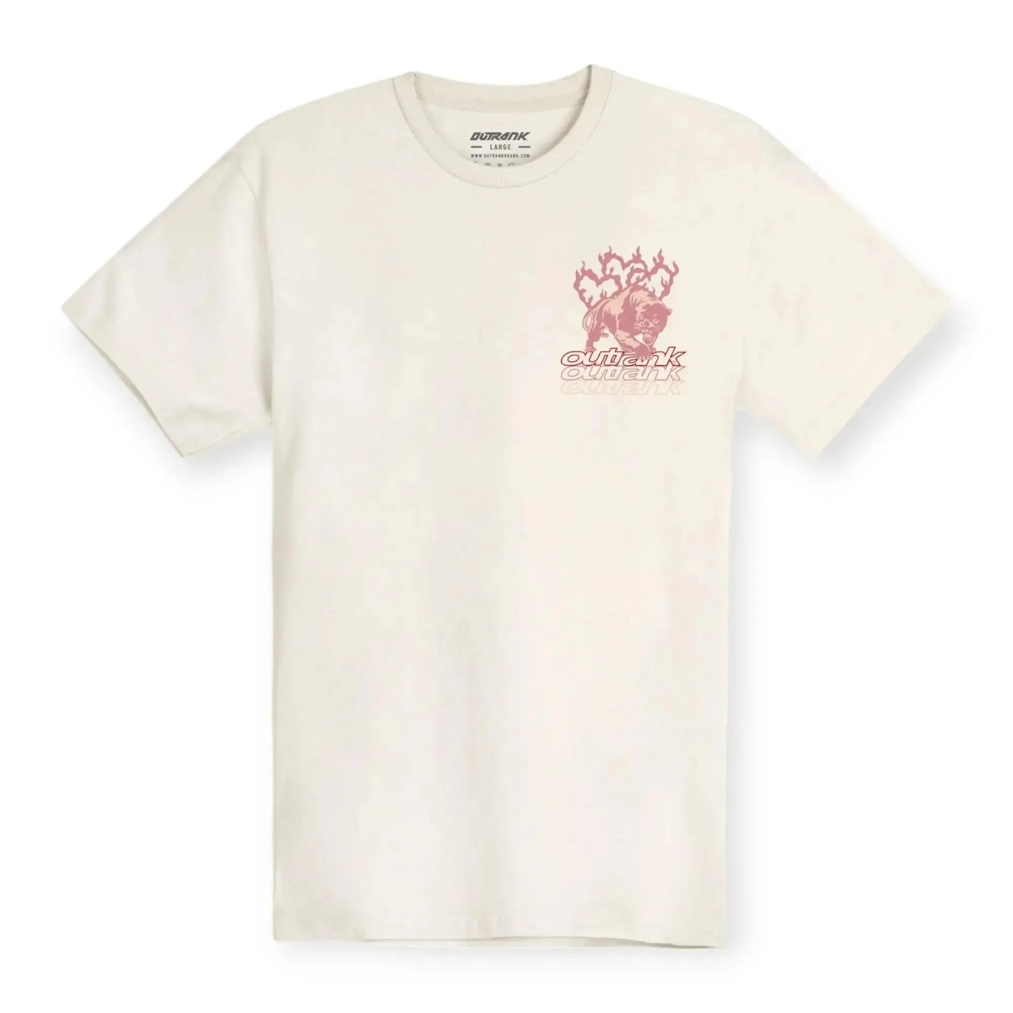 Outrank Brand Men No Fake Love T-shirt (Vintage White)