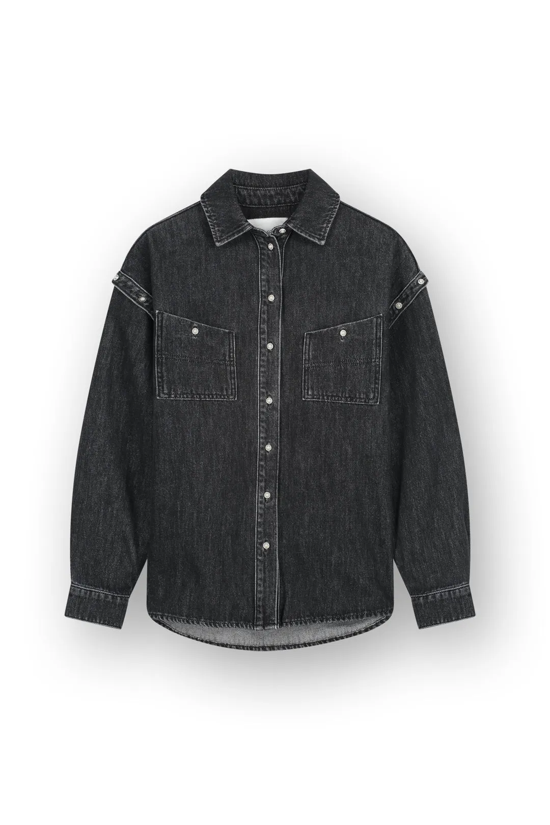 Oversized Denim Jacket With Detachable Sleeves