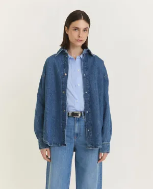 Oversized Denim Shirt - Blauw