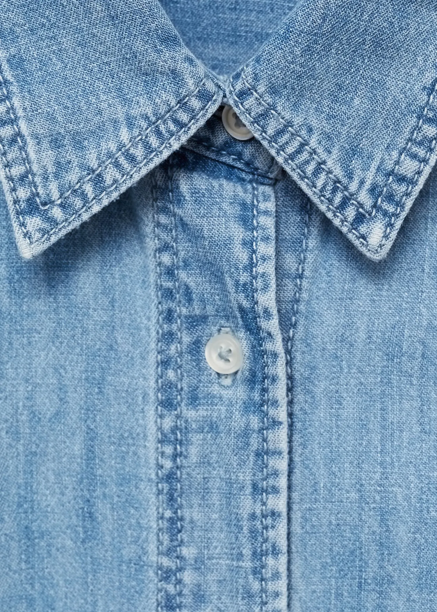 Oversized denim shirt