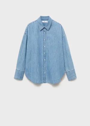 Oversized denim shirt