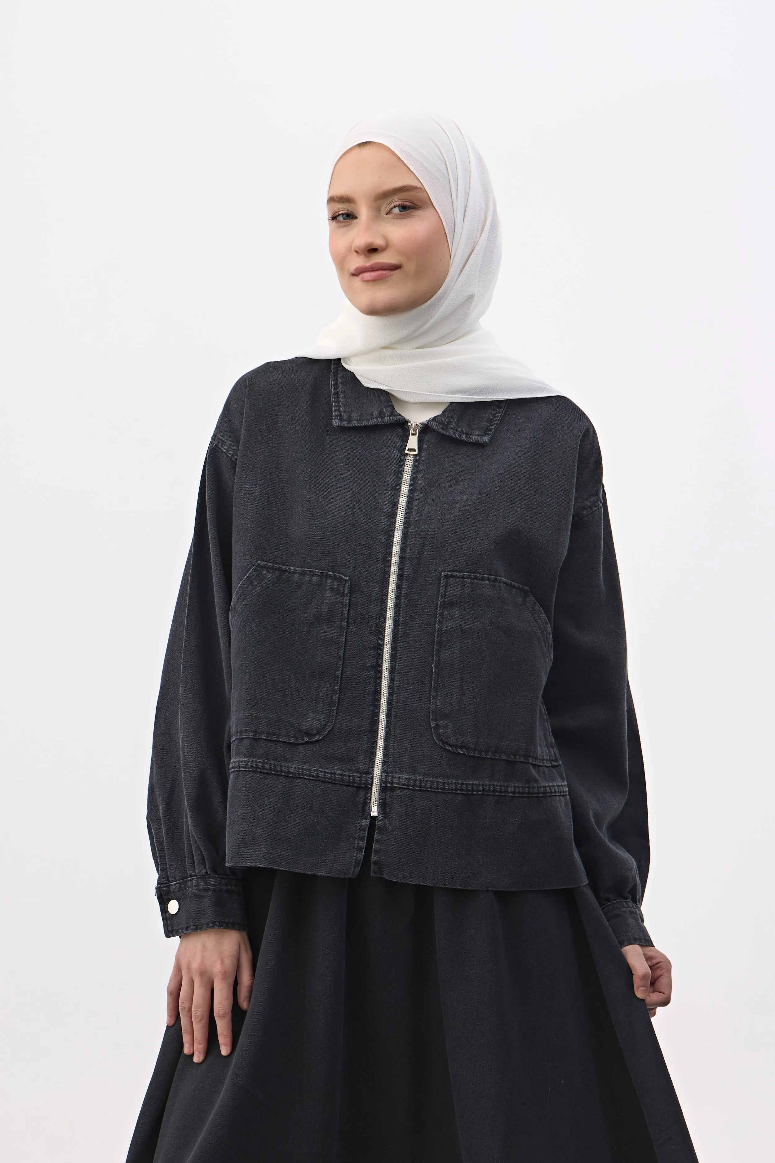 Oversized denim twinset